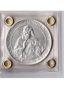 1932 - 20 Lire argento San Marino "Il Santo Marino" Q/Fdc
